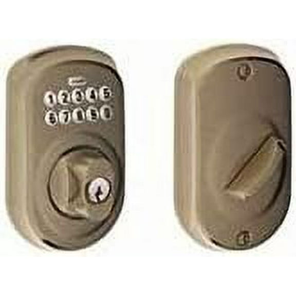 Schlage BE365 PLY 505 Plymouth Keypad Entry with Flex-Lock, Lifetime Polished Brass