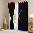 thumbnail image 3 of Manfei Red Blue Gradient Light Black Out Curtains,Video Games Theme Curtains Pack of 2 (42x63 Each),Modern Fashion Gaming Bedroom Curtains For Boys,Ultra Soft Home Decor, 3 of 6