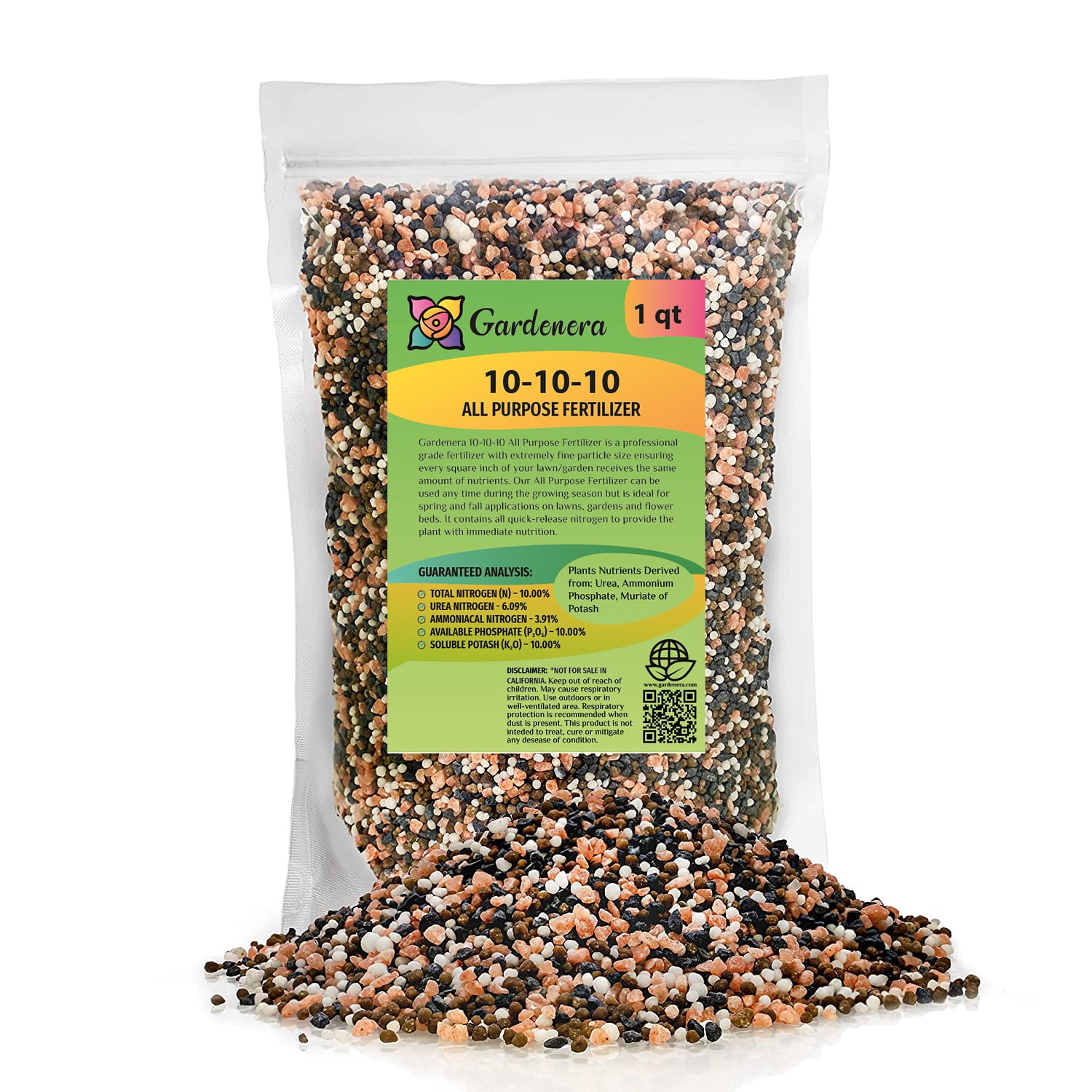 GARDENERA Premium 101010 AllPurpose Soil Fertilizer Ideal for Flowers, Plants, Vegetables