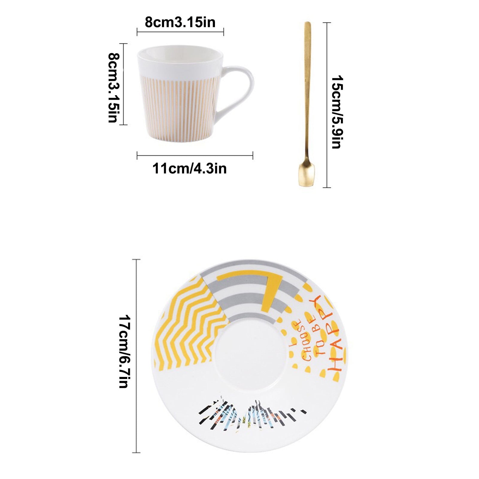 Wovilon Ceramic Moving Reflection Creative Coffee Cups (Butterfly), Multicolor Tea Cup, The Reflection will Move with The Rotation of The Cup