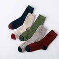 thumbnail image 3 of Fshinging 5 Pairs Wool Socks For Women Winter Warm Thick Knit Cabin Cozy Crew Socks Extra Large Christmas Stockings, 3 of 3