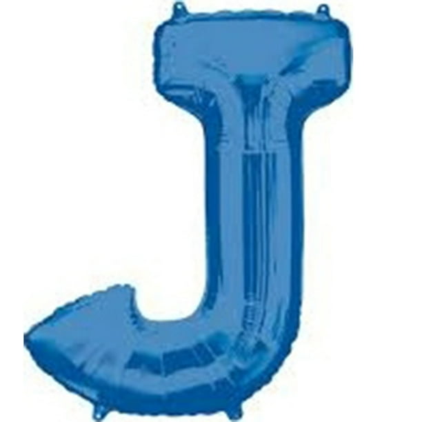 Giant Blue Letter J Foil Balloon 33" - Walmart.com - Walmart.com