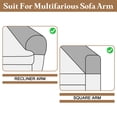 thumbnail image 4 of 2Pack Stretch Armrest Covers, Vintage Jacquard Couch Arm Slipcovers, Dark Brown, 4 of 6