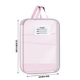 thumbnail image 3 of L-shaped Subject Bag Mesh File Organizer Zipper Document Pouch Student Exam Tote Transparent School Supply Case Three-layer Storage for Papers Books, 3 of 5