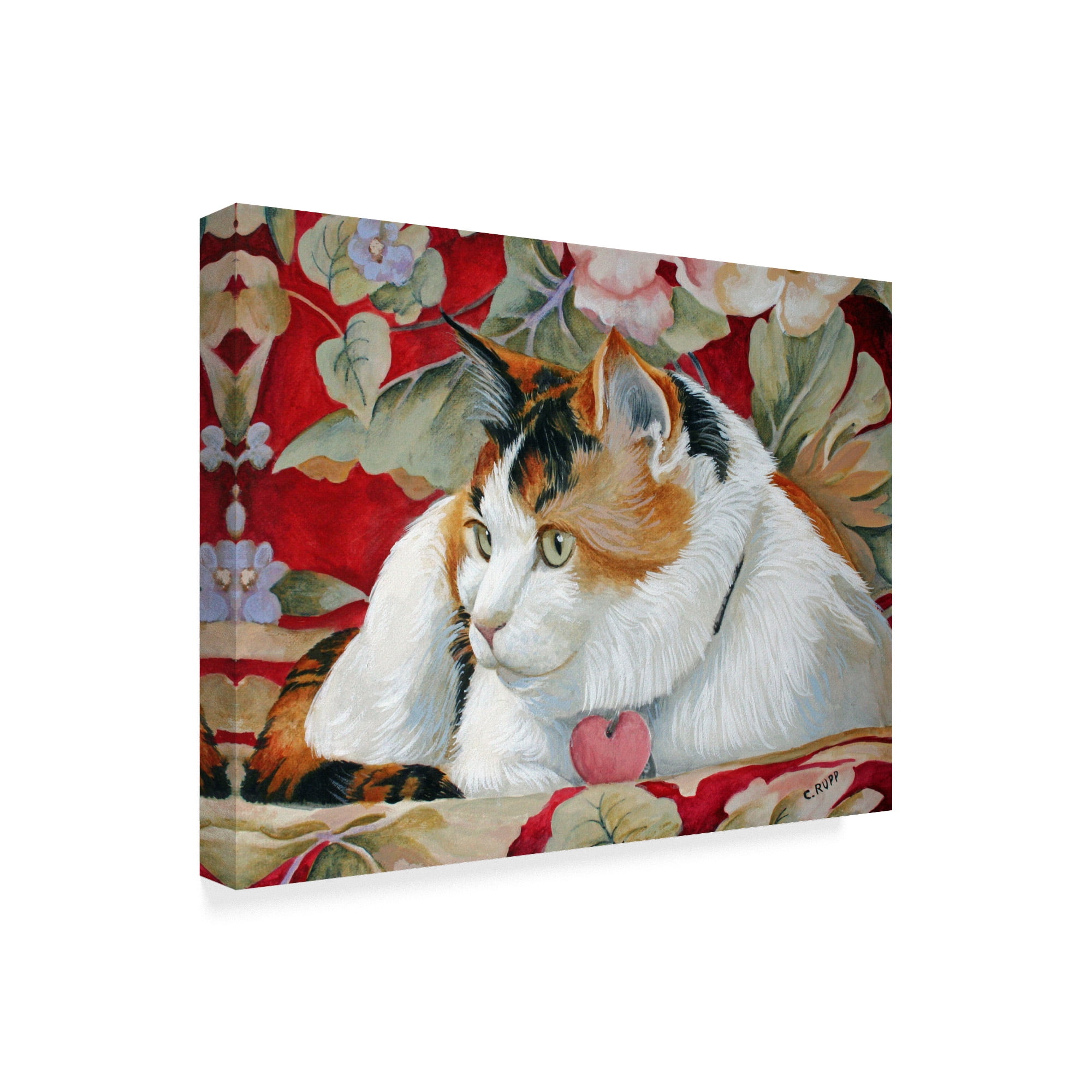 Trademark Fine Art 'Callie the Calico Cat' Canvas Art by Carol J Rupp