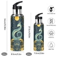 thumbnail image 2 of Yayeee 33oz Insulated Water Bottle Double Wall Stainless Steel with Flip Straw Lid, Green Celestial Serpent, 2 of 7