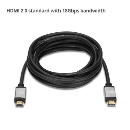 UPC: 0662774042404 | Siig CB-H20U11-S1 12 ft. 4K High Speed HDMI Bandwidth Cable  Black & Grey