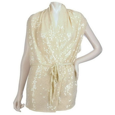 Scarf Jewelry Accessory - The Paillette Shimmer Scarf Vest VT Luxe A214083