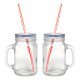thumbnail image 1 of Set 30 Tarros Mason Jar Con Tapa Y Popote 470 Ml Liso Vencort, 1 of 4