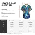 thumbnail image 4 of Vsdgher Colorful Winged Dolphin Women Shirts V Neck Short Sleeve Tops T-Shirt Basic Tees, S to 3XLXX-Large, 4 of 5