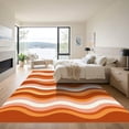 thumbnail image 3 of ODIKA 4'x6' Machine Washable Non-Slip Area Rug, Retro Burnt Orange High Traffic Rug, Orange, 1284996, 3 of 7