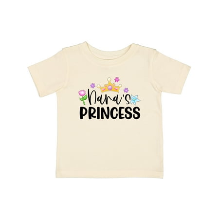 

Inktastic Nana s Princess Crown and Flowers Gift Baby Girl T-Shirt