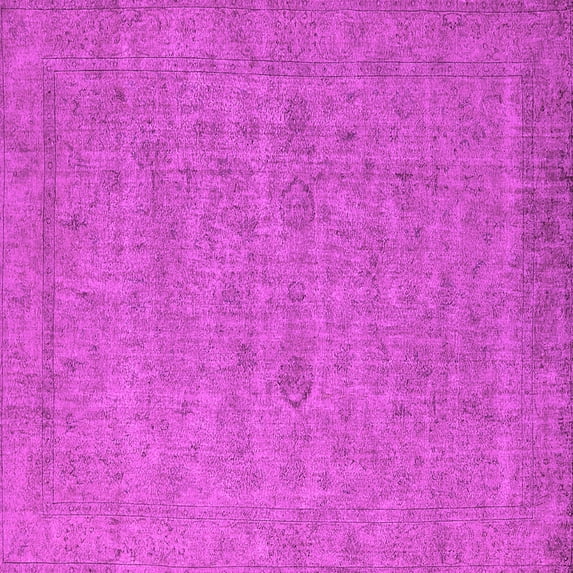 Ahgly Company Indoor Square Oriental Pink Industrial Area Rugs, 3' Square