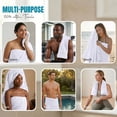 thumbnail image 7 of Utopia Towels 8 Piece Towel Set – Super Absorbent & Quicker-to-Dry, Thick 100% Ring Spun Cotton Towels for Bathroom, Spa & Hotel – 2 Bath, 2 Hand, 4 Washcloths, White, 7 of 7