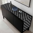 thumbnail image 5 of Modern Black Geometric Table Runner 36 Inches Long, Abstract Art Morocco Aesthetic Kitchen Coffee Dining Table Decoration for Home Party Birthday Wedding Home Decor 13x36 Inches, 5 of 8