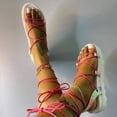 thumbnail image 1 of Nuevas sandalias con correa para mujer Zapatos de playa planos de gran tamaño con parte inferior gruesa Wmkox8yii  nm6254, 1 of 3