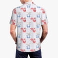 thumbnail image 4 of Daiia Red Squirrel And Blue Rabbit Pattern Men’s Polo Shirts,Solid Deck Shirt,Classic Fit, Breathable Cotton Polo for Casual and Sport Wear-XX-Large, 4 of 9