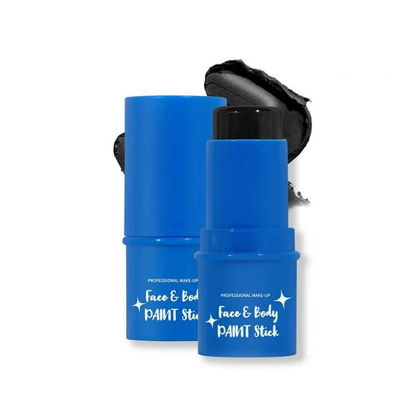 HHBEAUTY Black Face Body Painting Stick,Professional Full-coverage Cream Face Paint for Halloween SFX Tiger Pumpkin Clown, Washable Eye Stick for Adult Festival & Theater Performance