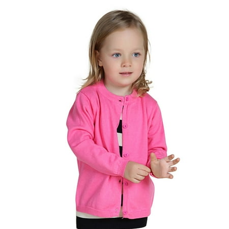 

GYRATEDREAM 12M-7T Baby Girl Infant Candy Color Cardigan for Toddler Solid Color Sweater Lightweight Infant Children s Outwear