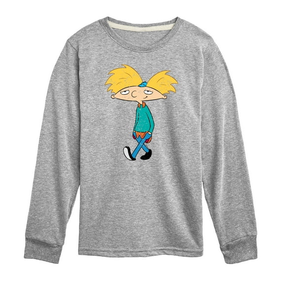 Hey Arnold! - Distressed Arnold - Toddler And Youth Long Sleeve Graphic T-Shirt