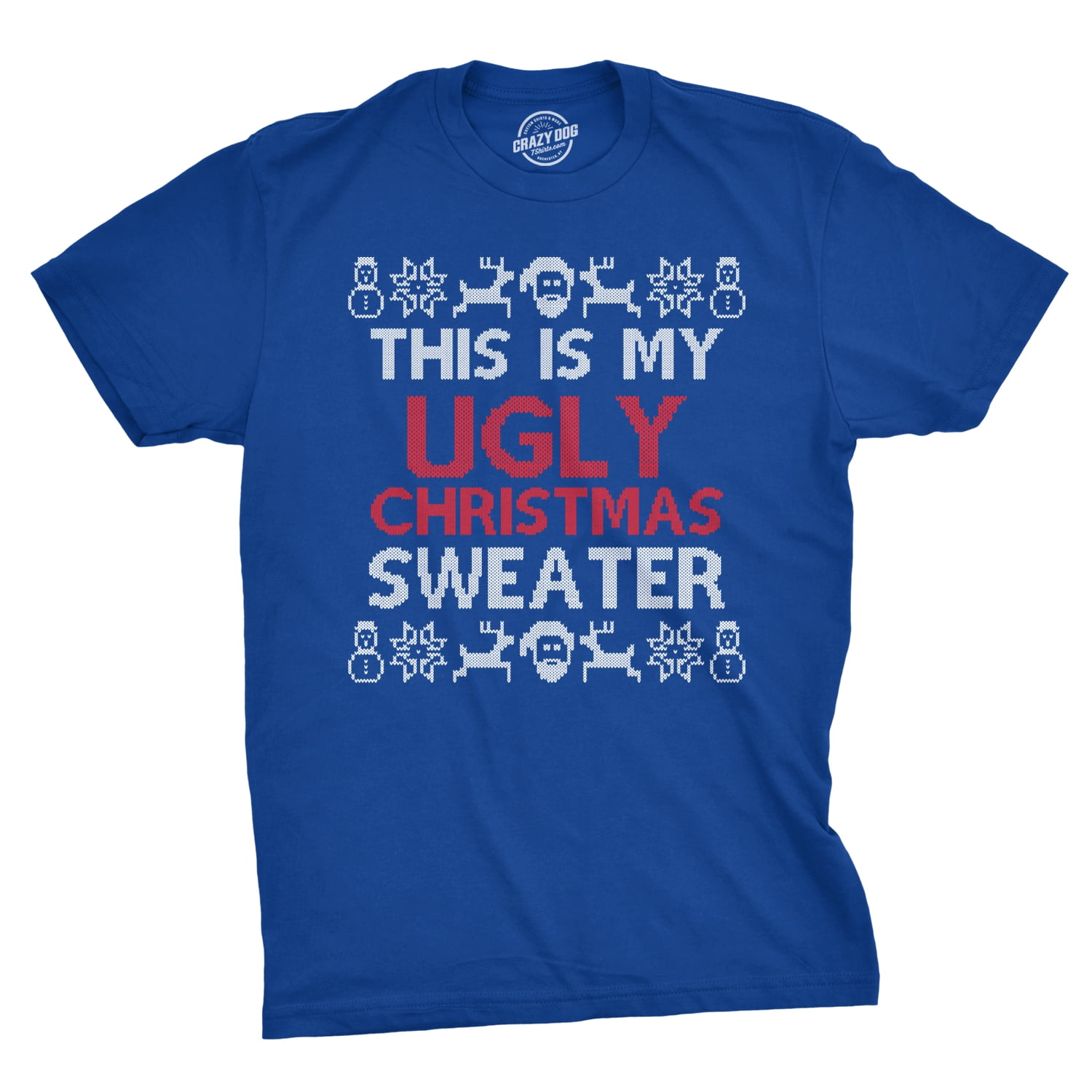Mens This Is My Ugly Christmas Sweather Funny Holiday Xmas T shirt