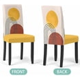 thumbnail image 5 of Dining Room Chair Covers Set of 4, Mid Century Boho Sun Abstract Geometric Stretch Kitchen Chair Cover, Minimalist Terracotta Aesthetic Removable Washable Chair Slipcovers for Hotel,Home,Party, 5 of 6