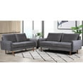 thumbnail image 2 of US Pride Furniture 2 Piece Modern Polyester Sofa and Loveseat Set Gray, 2 of 5