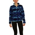 thumbnail image 2 of Aeropostale Womens Printed 1/4 Fleece Jacket, Blue, Juniors, Small, 2 of 4