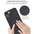 thumbnail image 3 of Funda de fibra de carbono BENTOBEN para iPhone 15 6.1 negra, 3 of 9