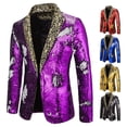 thumbnail image 3 of Traje pequeño de lentejuelas de dos colores de primavera, traje de escenario, traje de DJ cantante de discoteca para hombre, 3 of 5