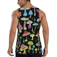 thumbnail image 3 of Easygdp Bright Mushrooms Men's Tank Top, Sleeveless Muscle T Shirts, Breathable, Quick-Dry, Loose for Gym, Running, Fitness - Large, 3 of 9