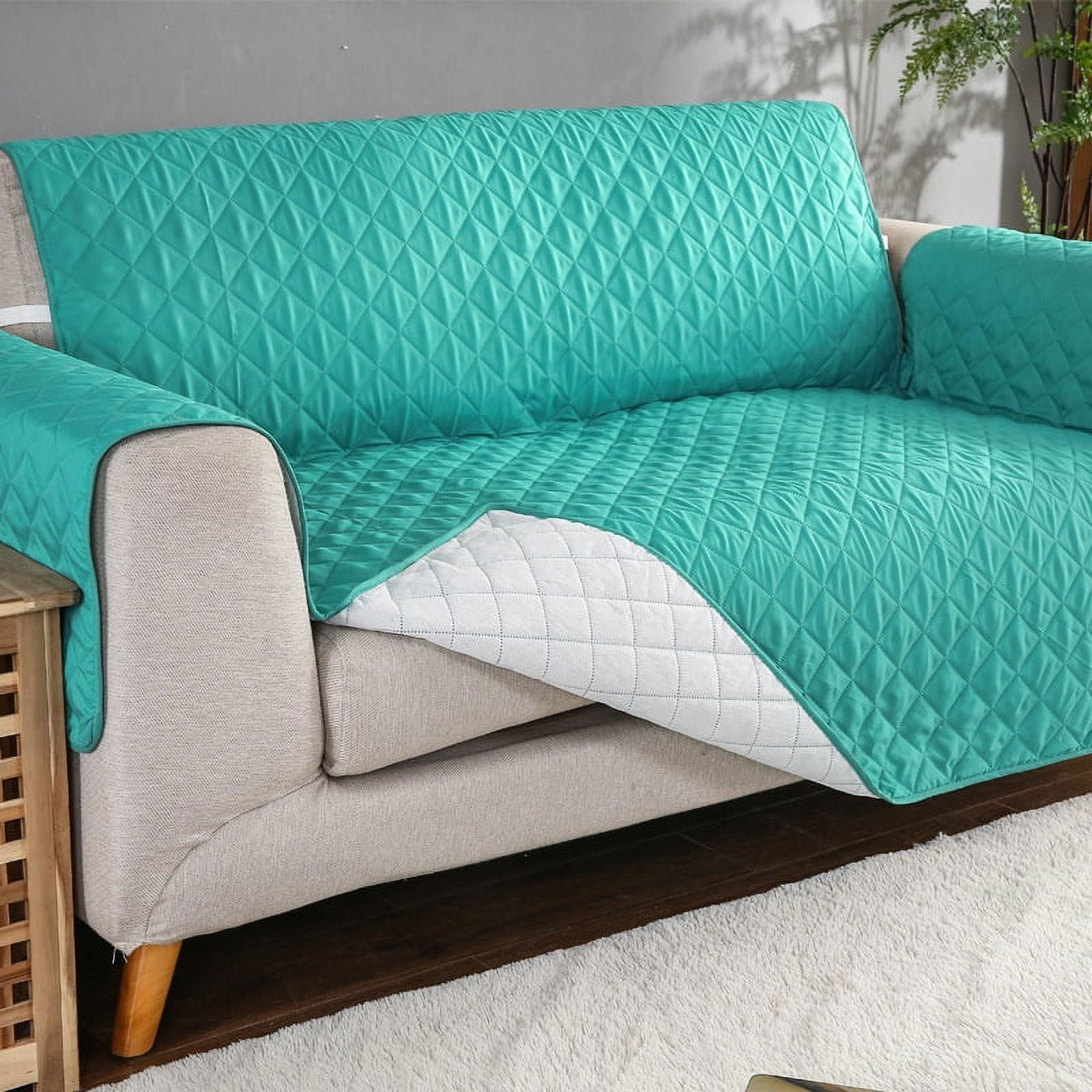 XmhyTop Couch Cover Orange Sofa cushion Integrated Easy - Fit Washable Reclining Chair Cover for Living Room Sofa - Ideal Furniture Protector (21.65*78.74inch)