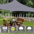 thumbnail image 4 of Sun Shade Sail ， Shade Sails Waterproof Outdoor Garden Patio Party Sunscreen Awning Canopy 98% UV Block With Free Rope, 4 of 7