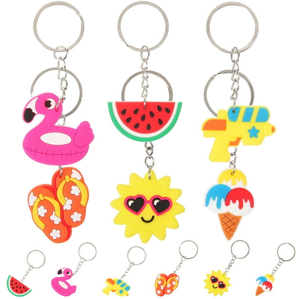 KAKOWELY 24 llaveros estilo hawaiano para colgar en bolsas, decoración para fiestas en la playa