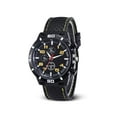 thumbnail image 3 of Sonducket Reloj de cuarzo con superficie de espejo de plástico para hombre, reloj de con carcasa de aleación para deportes de negocios, hebilla Relojes Amarillo, 3 of 6