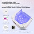 thumbnail image 3 of Lavinda Lámpara de uñas LED UV, lámpara de uñas inalámbrica recargable de 54 W, secador de uñas, esmalte de gel, luz de uñas UV con 4 ajustes de temporizador, lámpara profesional de secado rápido con, 3 of 5