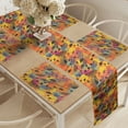 thumbnail image 2 of Ambesonne Autumn Table Runner & Placemats, Colorful Sketchy Plantation, Placemat 4 pcs + Runner 16"x72", Marigold and Multicolor, 2 of 2