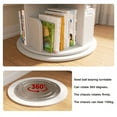 thumbnail image 4 of Intexca 360° Rotating Bookshelf, 2-Tier Organizer for Home, Office, Room and Adult (White), 4 of 9