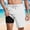 A426 White, variant on 2-in-1 Athletic Shorts for Men Elastic Waist Performance Training Bottoms Compression Liner Quick-Dry Gym Trunks Workout Sportswear