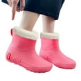 thumbnail image 3 of Kcodviy Mid Barrel Rain Boots Rain Shoes for Women Size 11 Student Warm Non Slip Above The Rim Shoes Wear Plus Velvet Water Winter Boots for Men Shoes Rubber Shoes, 3 of 5