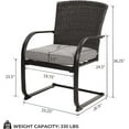thumbnail image 2 of Grand Patio Outdoor Wicker Bistro Chairs - Set of 2, Gray, 2 of 7