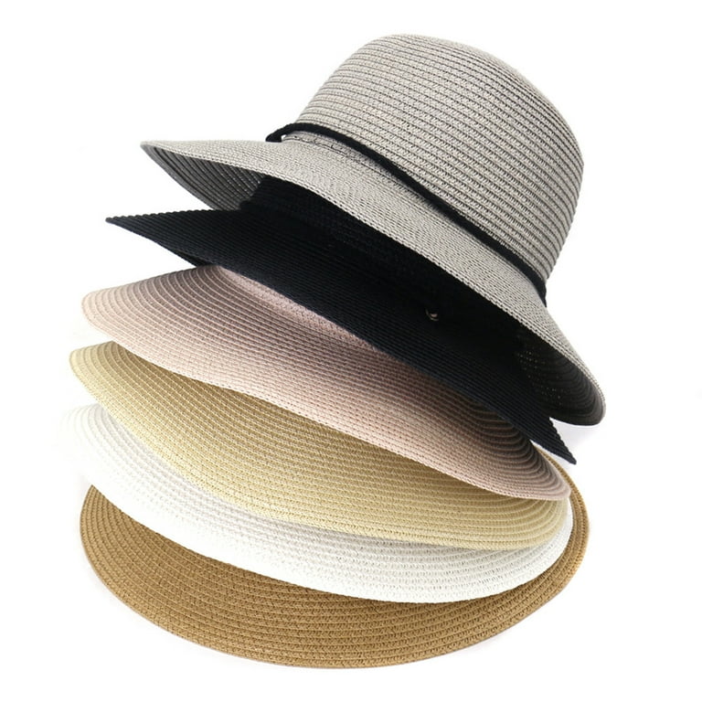 Travelwant Womens Wide Brim Sun Hat with Wind Lanyard UPF Summer Straw Sun Hats for Women, Women's, Size: One size, Beige