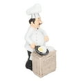 thumbnail image 3 of Estatuilla de chef Estatua de chef Escultura de chef Decoración de escritorio Decoración de cocina Adorno artesanal LHCER Descripción de la referencia, 3 of 8