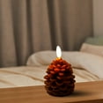 thumbnail image 3 of 2 Pcs Christmas Flameless Pine Cone Candle, LED Candles , Real Wax Battery Operated Candles for Fireplace Decor, Holiday Indoor Decoration,Pinecone LED Candles Christmas Home Holiday Decoration, 3 of 10