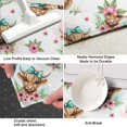 thumbnail image 3 of White Highland Cow Flower Bow Pattern Kitchen Rug Mat,Kitchen Runner Rugs Non Skid Washable,Decorative Kitchen Floor Mats for Kitchen,Sink,Laundry,17"X47", 3 of 5