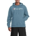 thumbnail image 2 of Champion Men's Powerblend Fleece Graphic Script Logo Pullover Hoodie, up to Size 2XL, 2 of 6