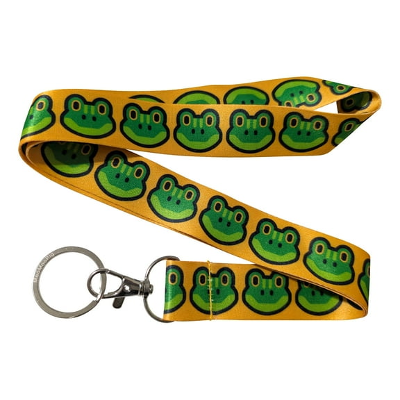 Frog Face Yellow Keychain Lanyard