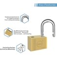 thumbnail image 4 of Candado de latón macizo resistente LANNMXG de 40 mm cerradura de seguridad para puerta de apartamento, 4 of 5