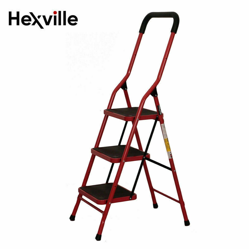 Home Non-slip 1/5 Steps Ladder Folding Grip Aluminum Step Stool Heavy Industrial 