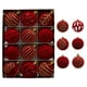 thumbnail image 1 of Seyotauo Burgundy Velvet Christmas Ornaments Balls Flocked Christmas Tree 12PCS Plastic Balls Xmas Hanging Ornaments Decoration Red, 1 of 5